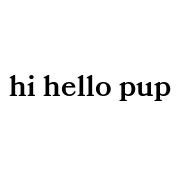 hi hello pup logo
