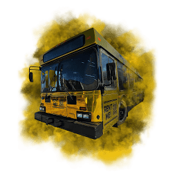 The golden bus logo
