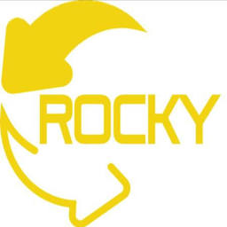 Rocky junk removal logo