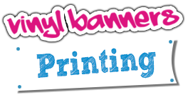 Vinylbannersprinting logo