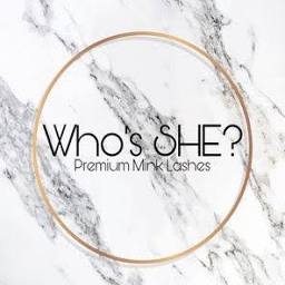 Who's She Lashes logo