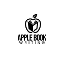 Apple book writing logo
